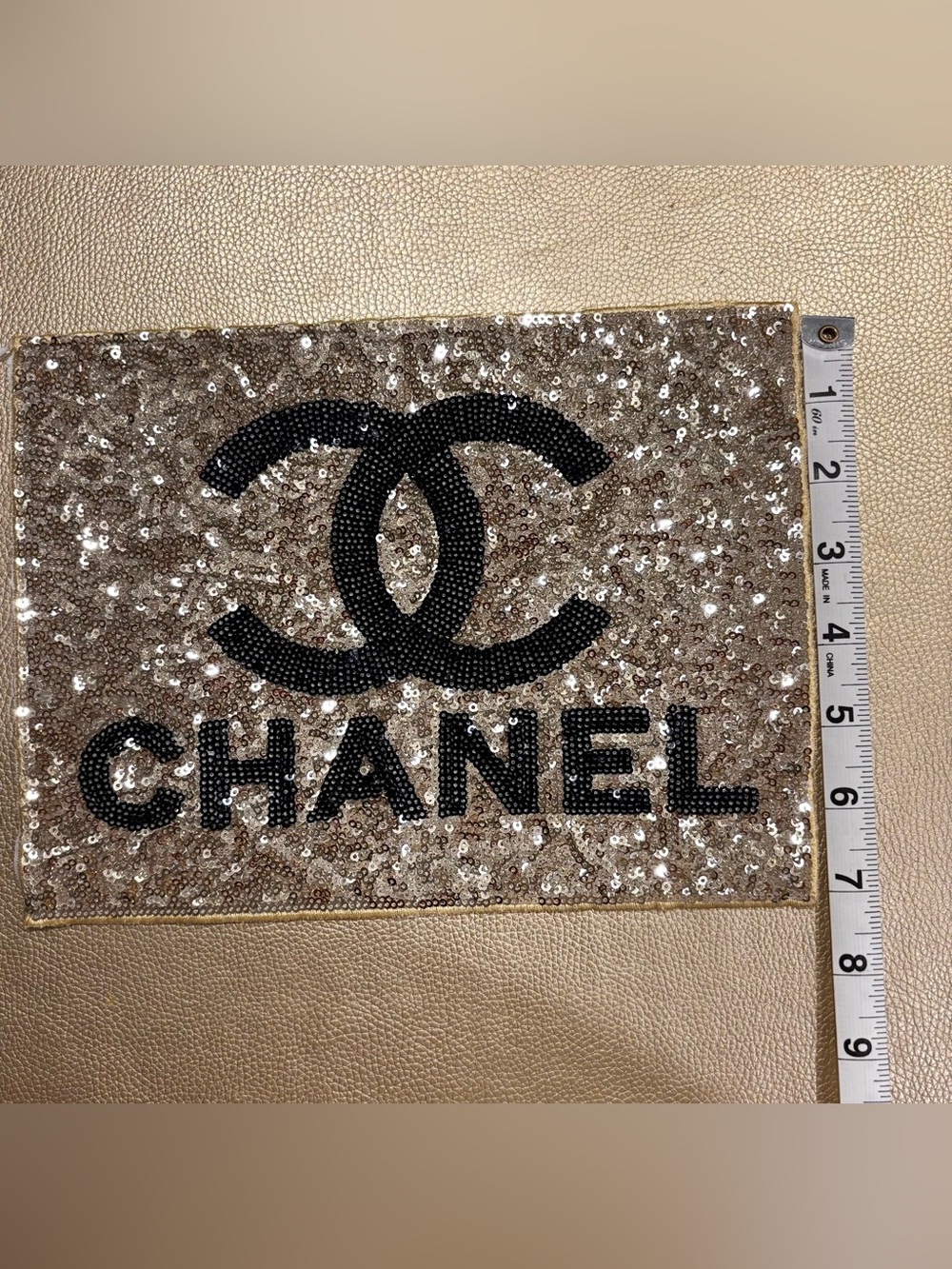 Designer CC sew on sequin patch - Picture 3 of 3